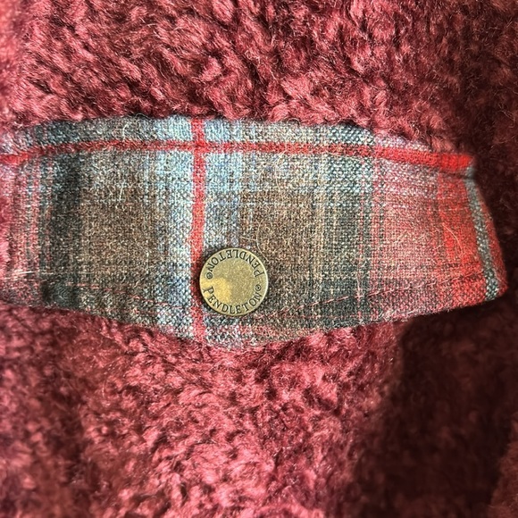 Pendleton Cozy Warm Fuzzy zip front ladies XL jacket coat - Picture 5 of 10